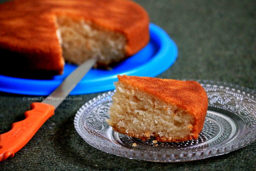 Eggless Vanilla Sponge Cake Recipe - Alisha's Dessert Safari