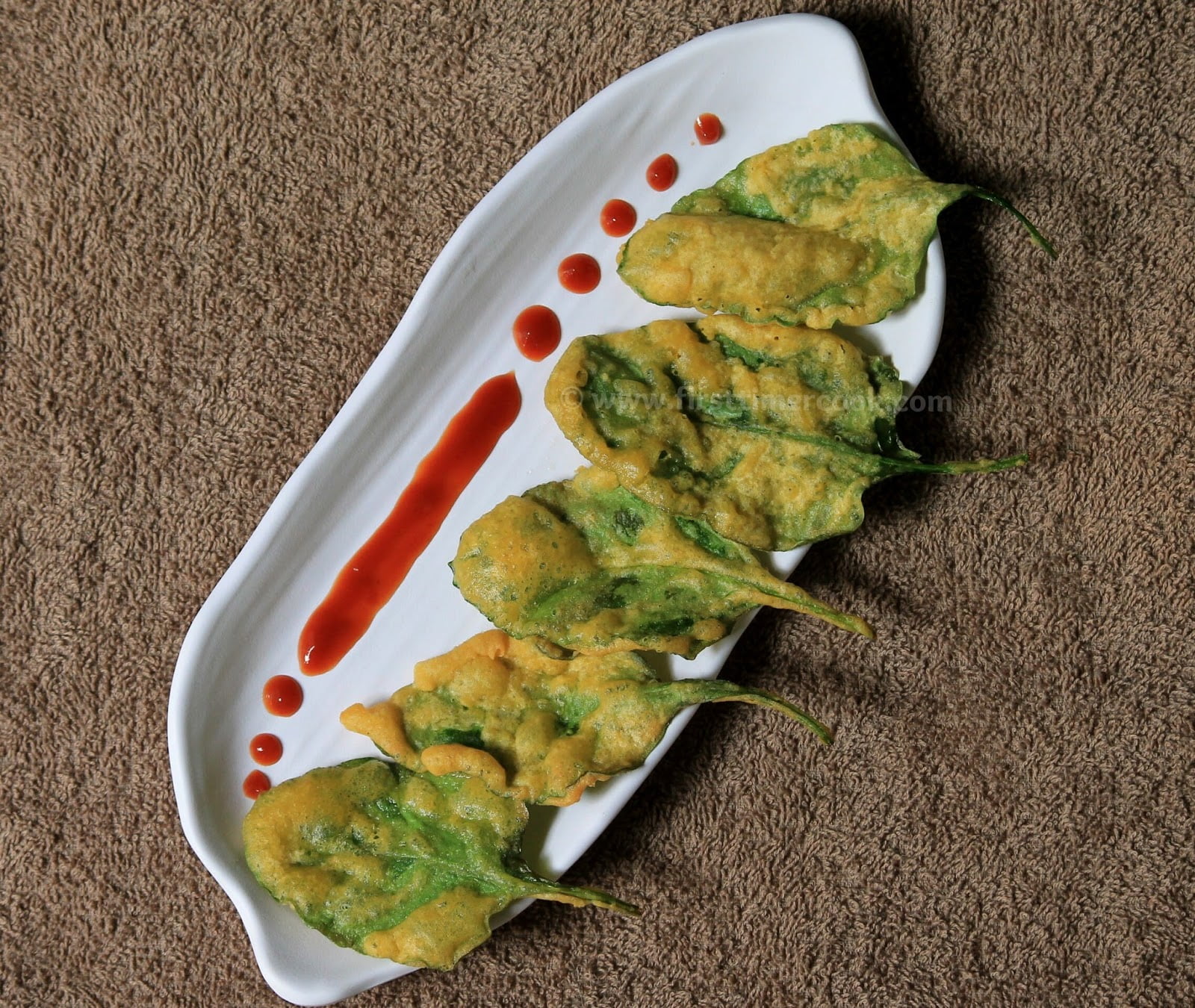 Spinach Fritter Palak Pakora Palak Bhajia First Timer Cook