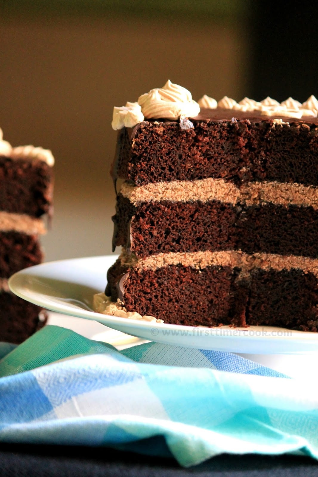 Eggless Chocolate Ganache Cake Recipe | Triper Layer Cake