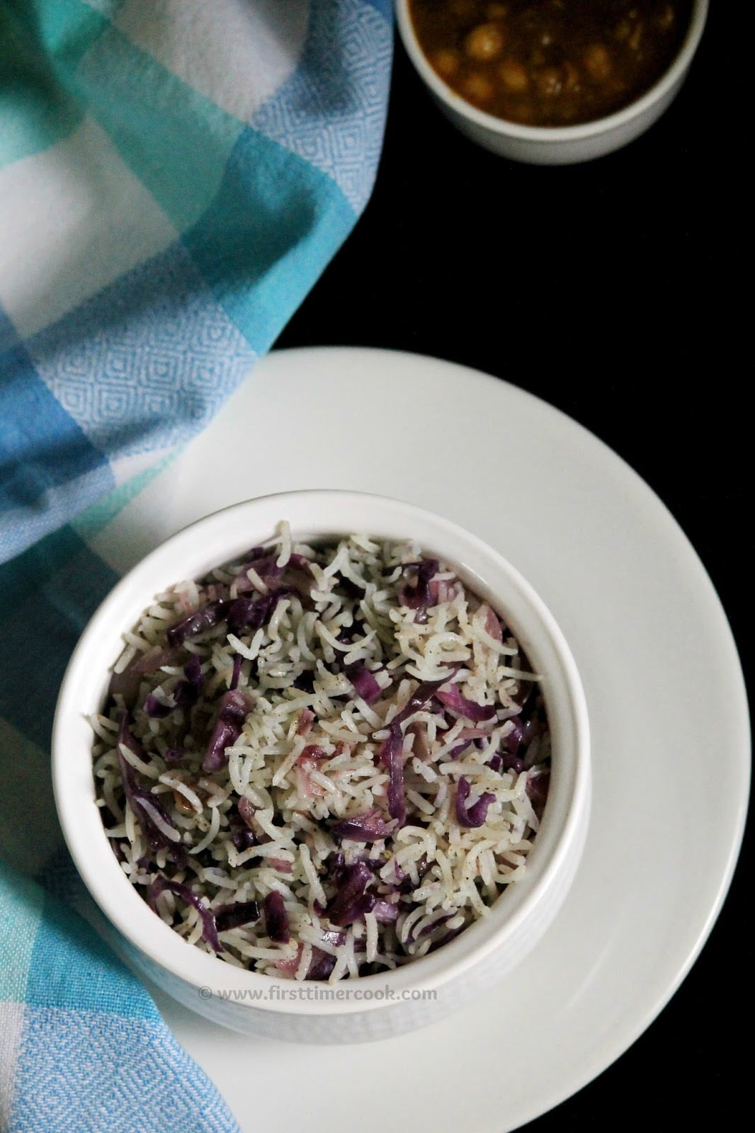 Purple rice (red cabbage rice)