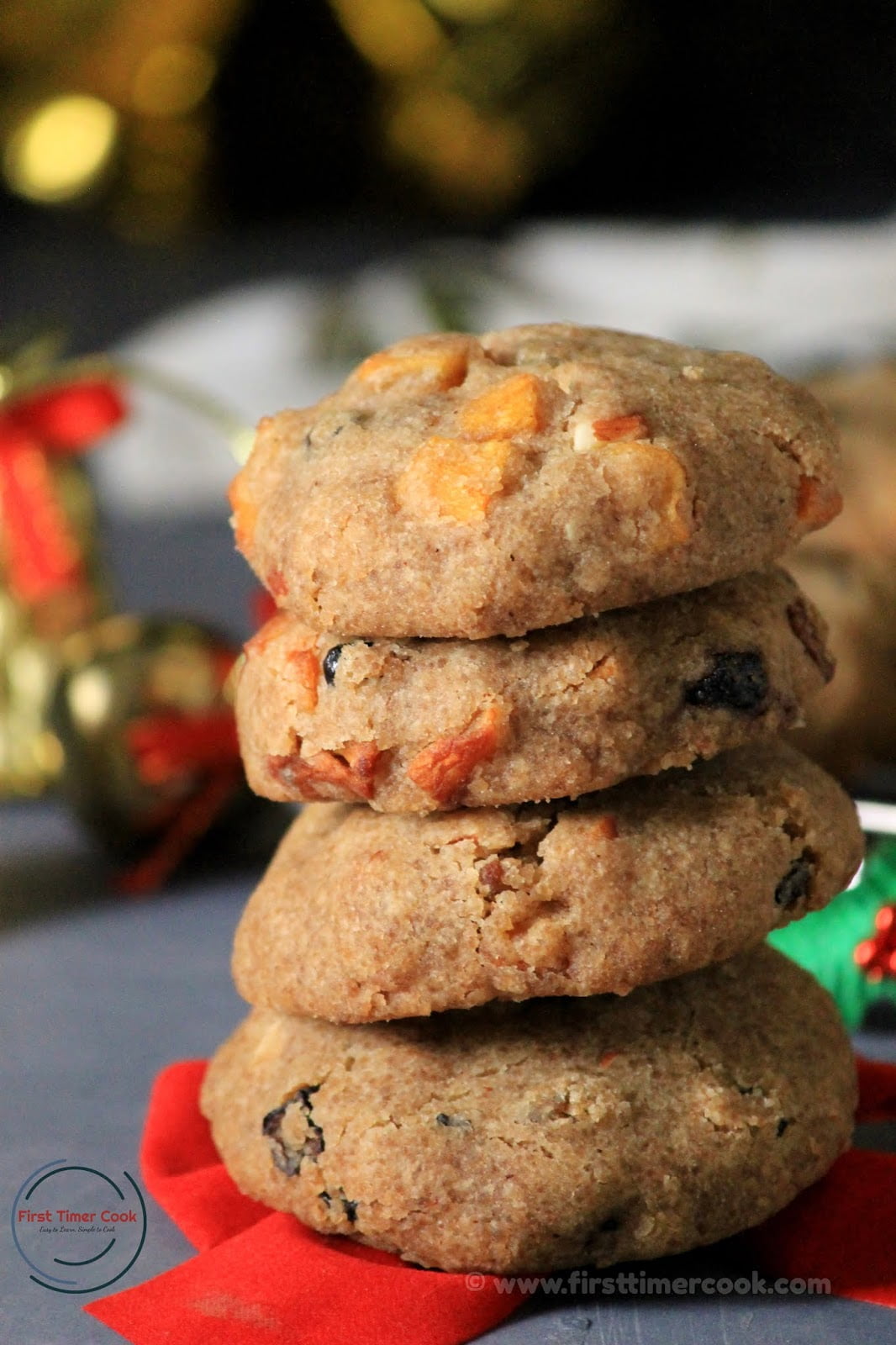 Christmas Fruit Cookies - Vegan version - First Timer Cook