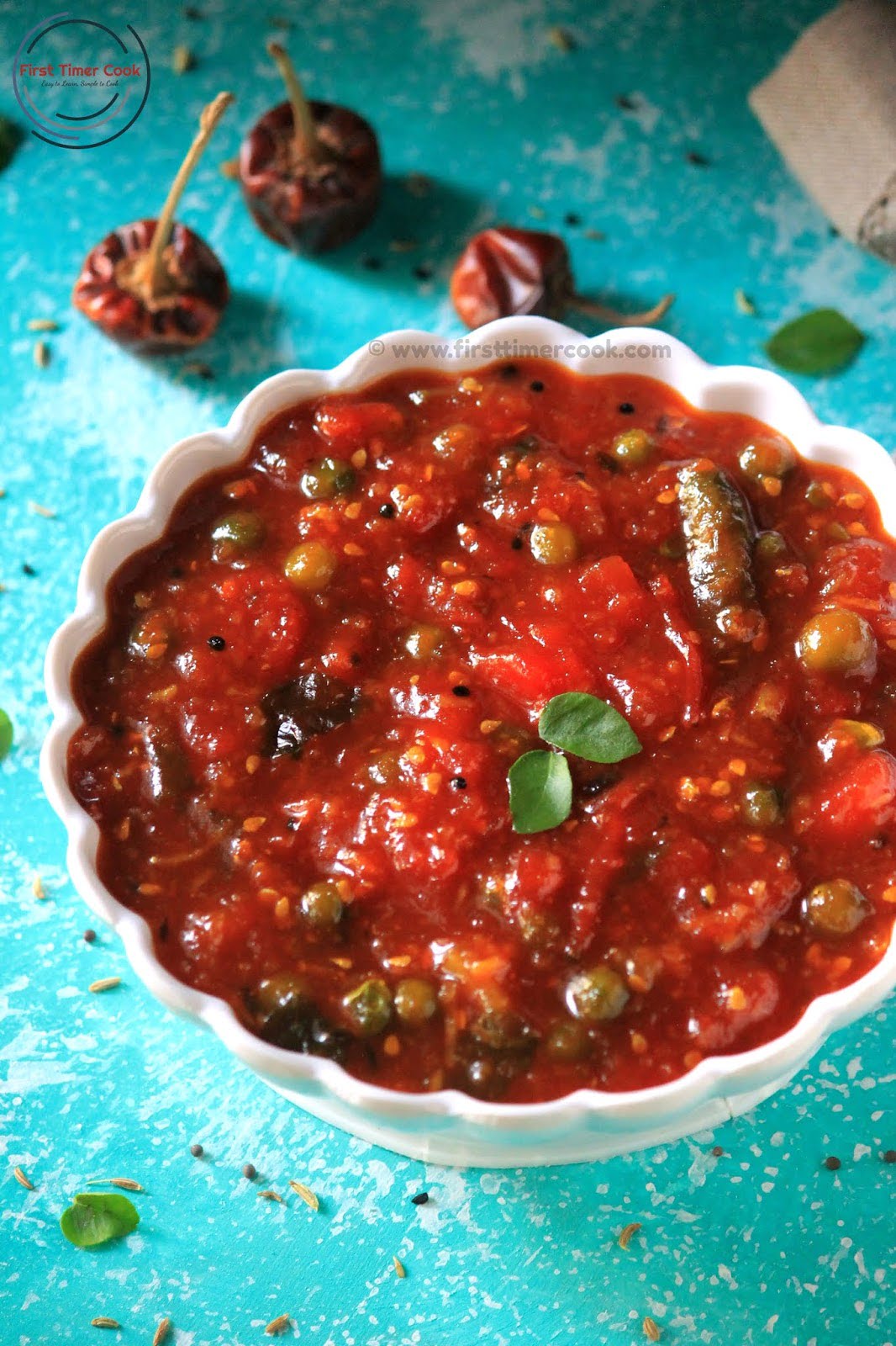 Tomato Khatta | Sweet Tomato Relish - First Timer Cook