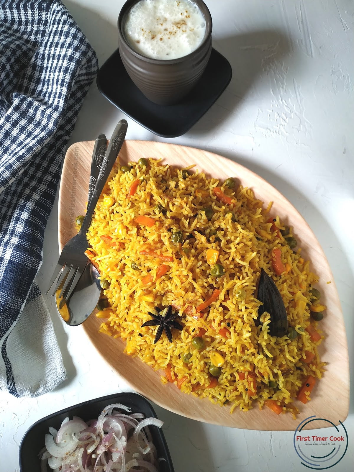 Achari Vegetable Pulao - First Timer Cook