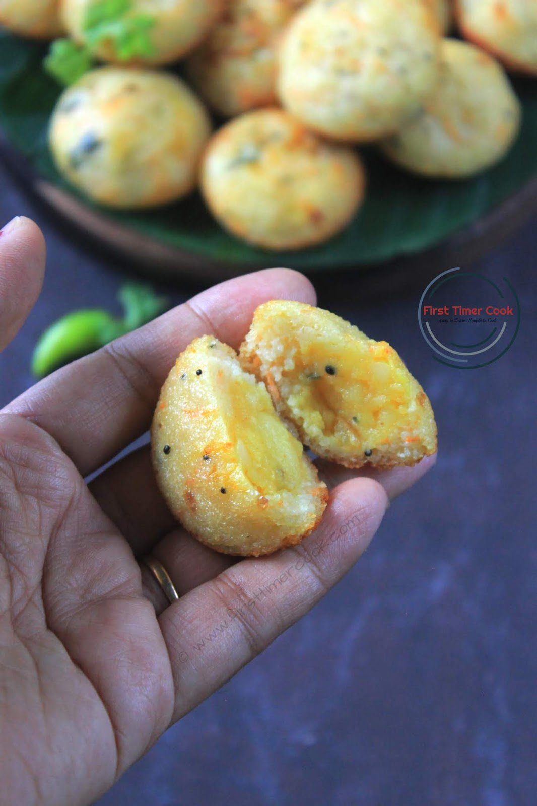 Instant Sooji Appe / Paniyaram with Vegetables - Blissful Bites by Tay