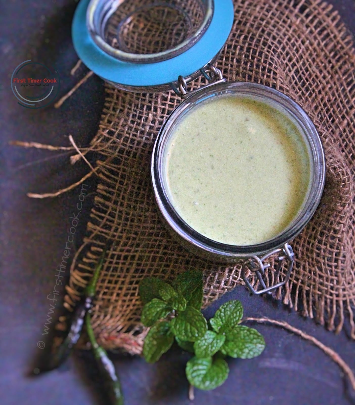 Pudina Raita | Mint Yogurt Dip - First Timer Cook