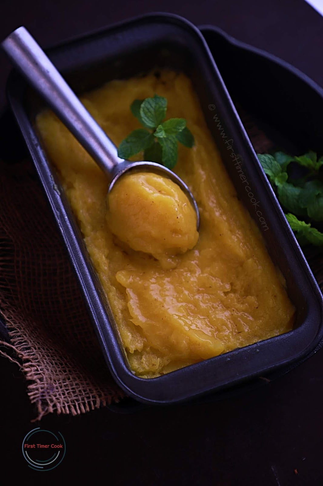 Mango Pineapple Sorbet without sweetener Ice Cream Maker